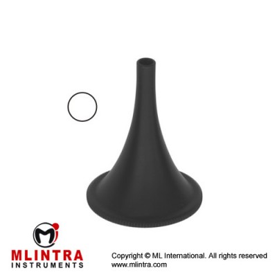 Hartmann Ear Speculum Fig. 4 - Black Stainless Steel, 3.6 cm / 1 1/2"
